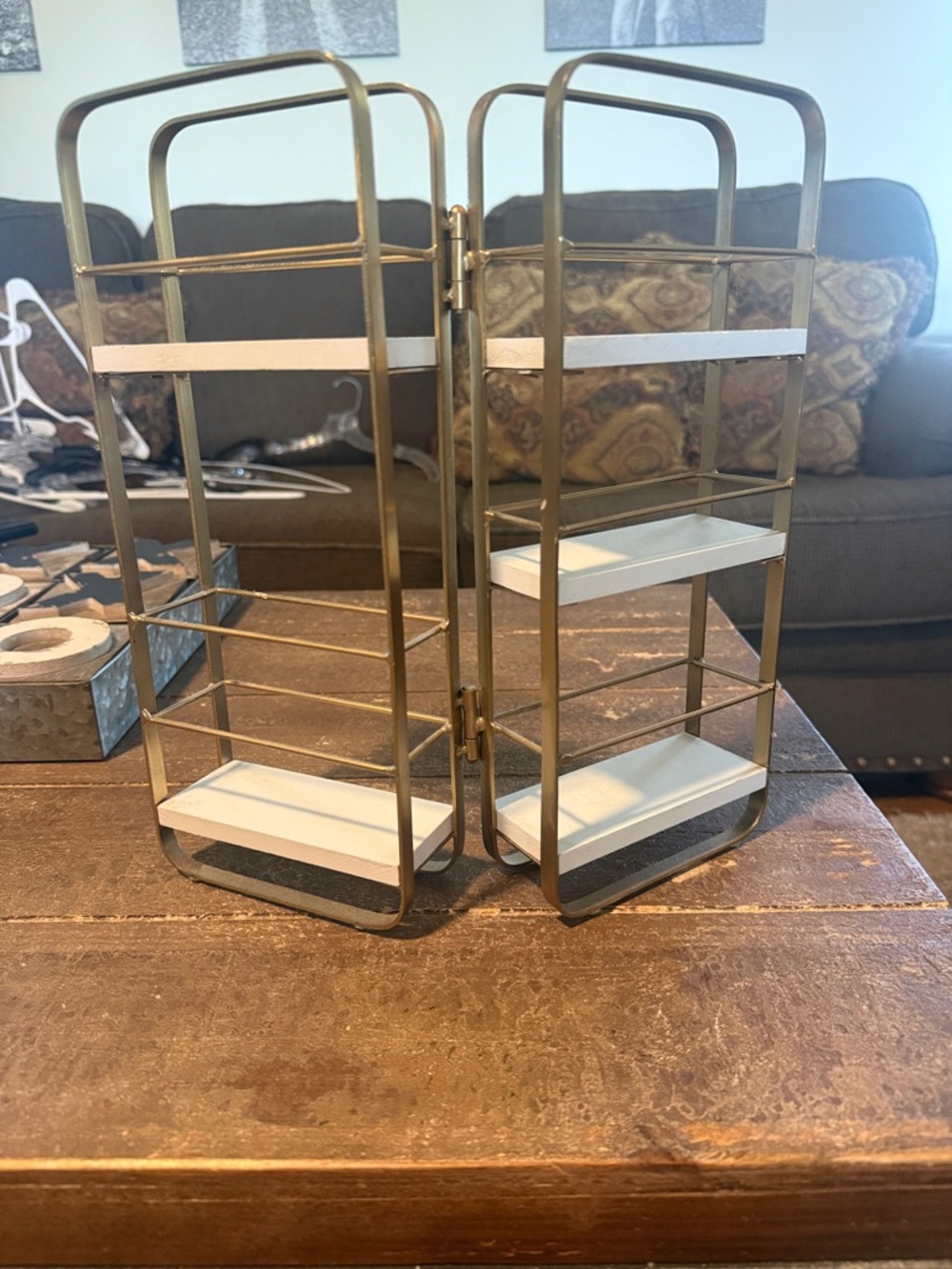 Target Gold and White Foldable Makeup Organizer Stand